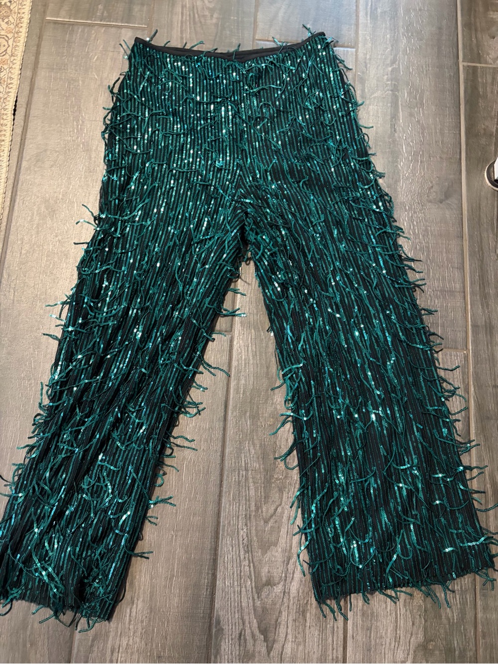 Maeve by Anthropologie green Sequin pants size 10